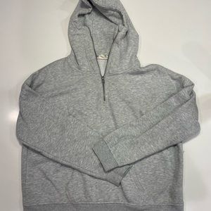 Hippie Rose Light Grey Cropped 1/4 Zip